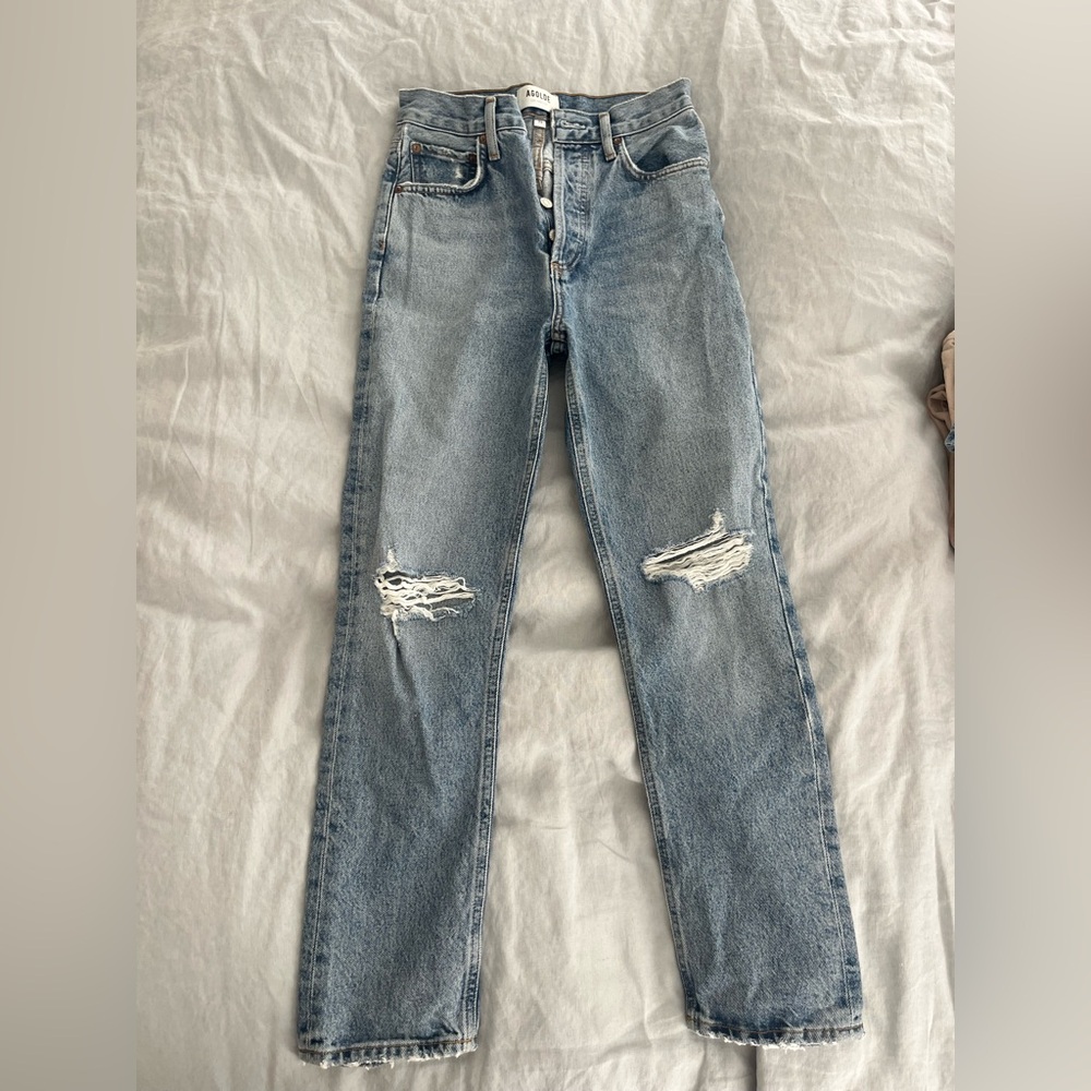 AGOLDE Riley High Rise Straight Jeans - Picture 3 of 4